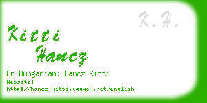 kitti hancz business card